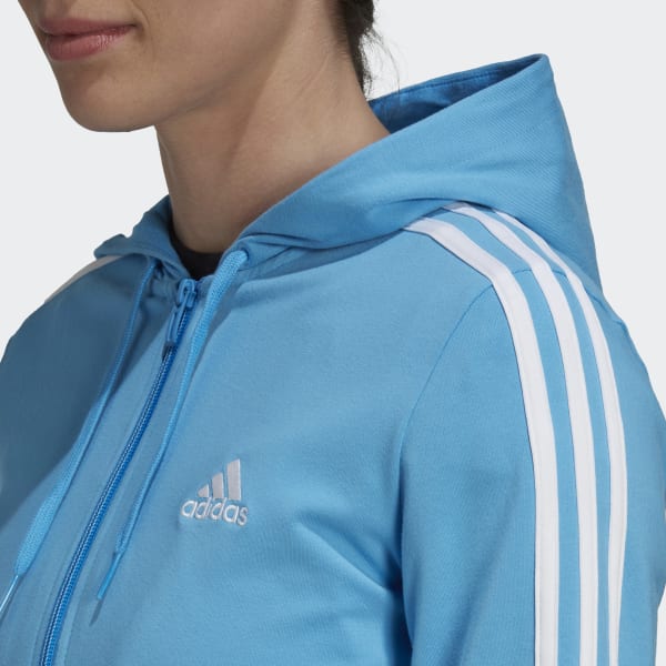 Essentials 3 Stripes Full Zip Hoodie