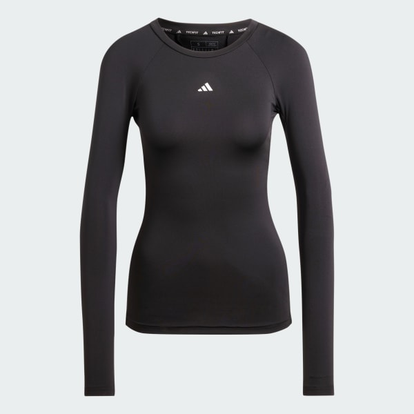 Svart TECHFIT Long Sleeve Treningsoverdel
