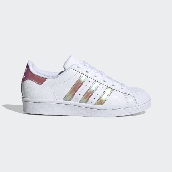 baby pink and white adidas superstar