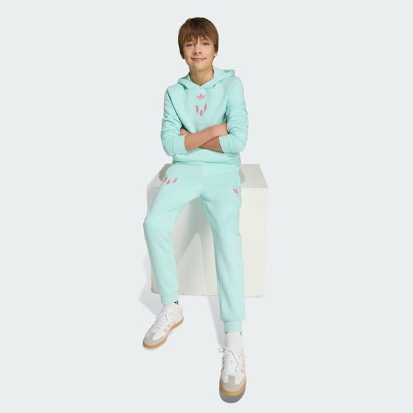 Turquoise Messi Hoodie Kids