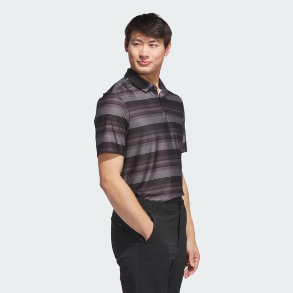Nero Polo Ultimate365 HEAT.RDY Stripe