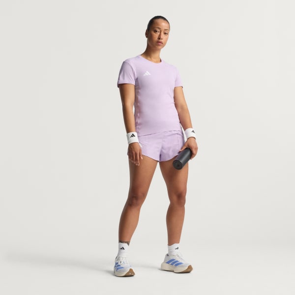 Purple Adizero Essentials Running Tee