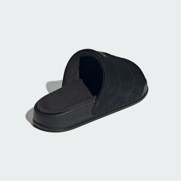 All black shop adidas slides