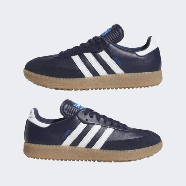 adidas Samba ゴルフシューズ ブルグレインレザー adidas Samba Spikeless Golf Shoes - Black | Free Shipping with
