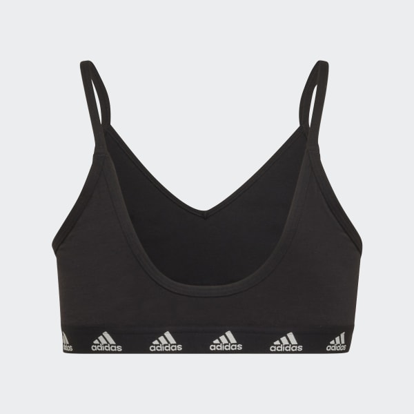 Black Purebare Light Support Cotton Bra