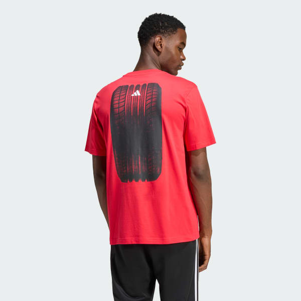 Red MOTORSPORT BURNOUT GRAPHIC T-SHIRT