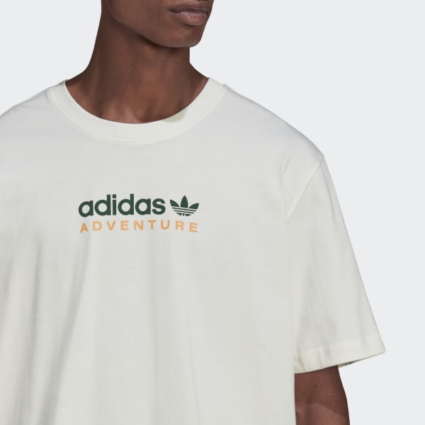 สีขาว เสื้อยืด adidas Adventure Mountain Spray