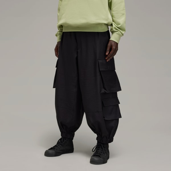 Black Y-3 Sport Uniform Cuffed Cargo Pants
