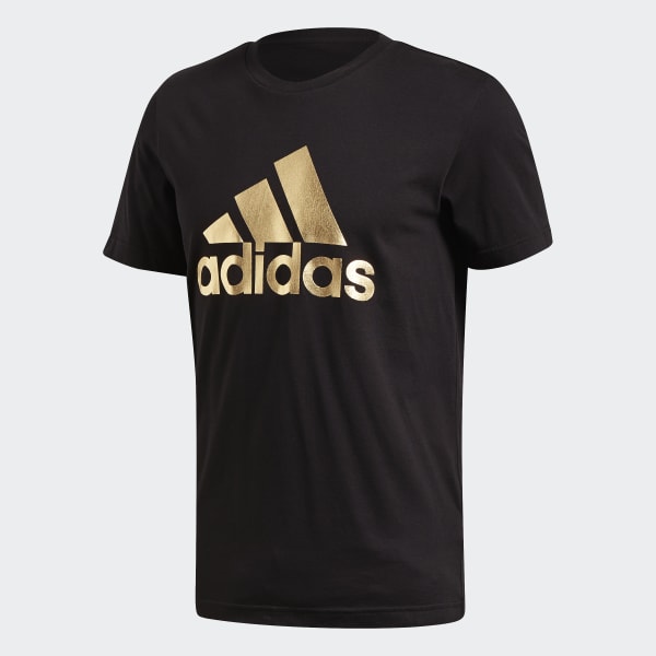 Adidas gold foil t shirt clearance