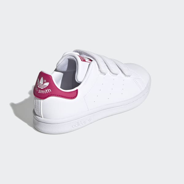 Adidas originals stan smith trainers clearance in white and pink