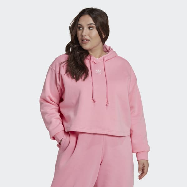 Plus size pink hoodie sweatshirts Clearance