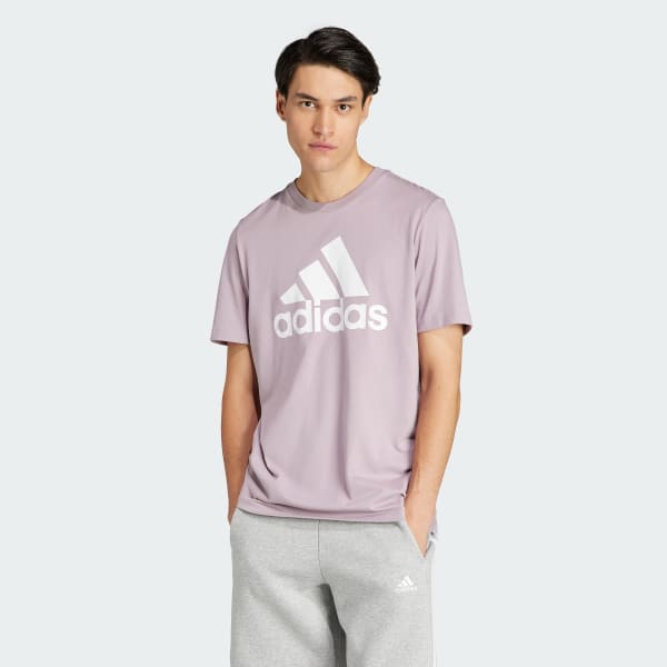 Violeta Remera Essentials Logo Grande Tejido Jersey