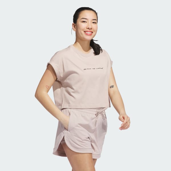 Cokelat Tee Grafis Tanpa Lengan Beyond The Course