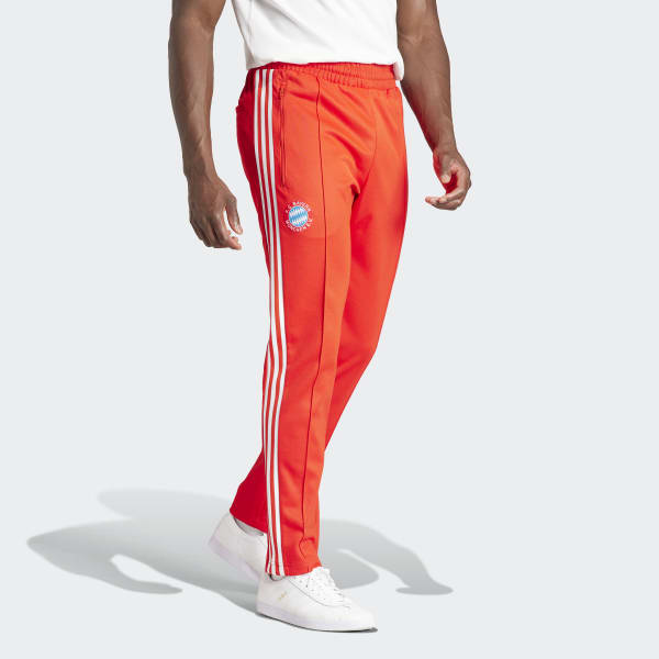 adidas Fc Bayern Beckenbauer Tracksuit Bottoms in Red for Men