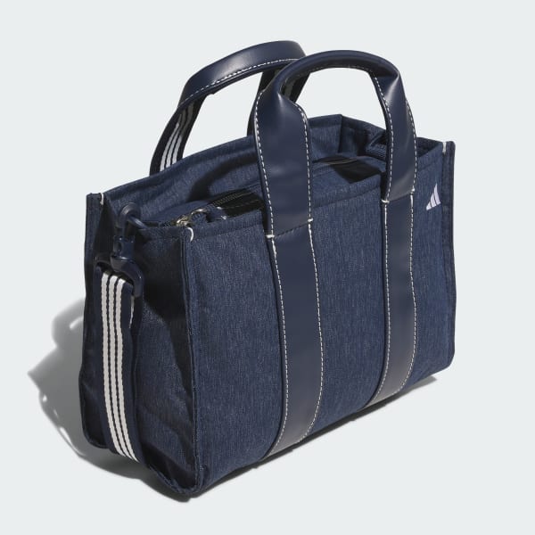 Blue Denim-Look Heather Round Tote Bag