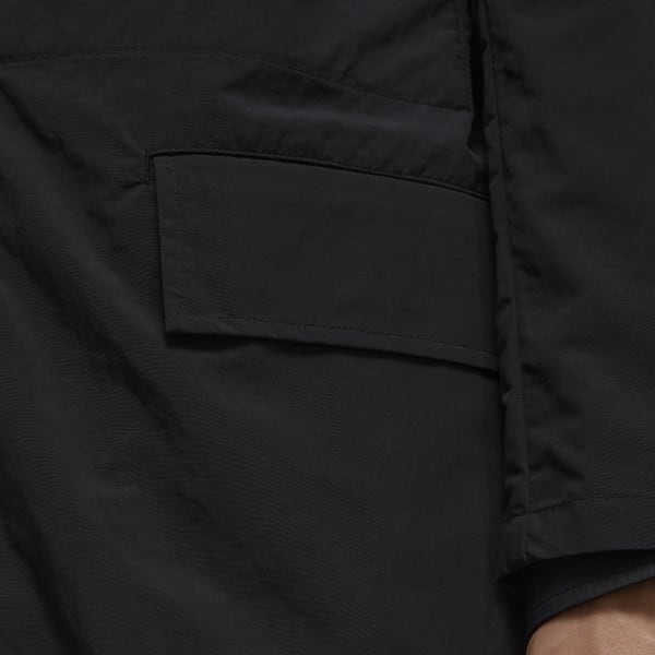 Negro CR NYL OVRCOAT