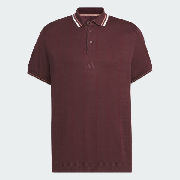 バーガンディ 【ゴルフ】ビヨンド ザ コース ルーズフィット ニット半袖ポロ