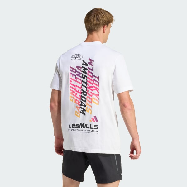 White LESMILLS TOUR GRAPHIC T-SHIRT