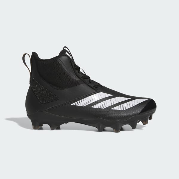 Schwarz Adizero Chaos American Football Linemen Schuhe mit Softspikes