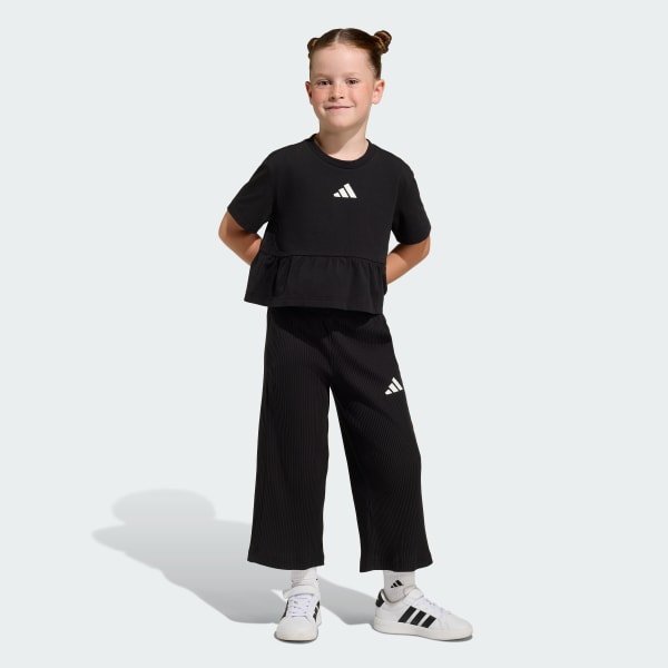 Negro CONJUNTO DE BUZO SEASONALS CON VOLANTES