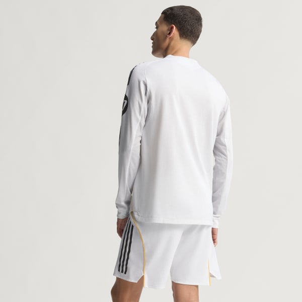 Λευκό Real Madrid 25/26 Long Sleeve Home Authentic Jersey