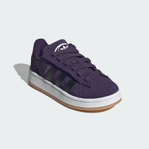 Purple Campus 00s Comfort Closure Elastic Lace Shoes Kids