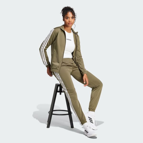 adidas Tricot 3-Stripes Track Pants - Green | Free Shipping