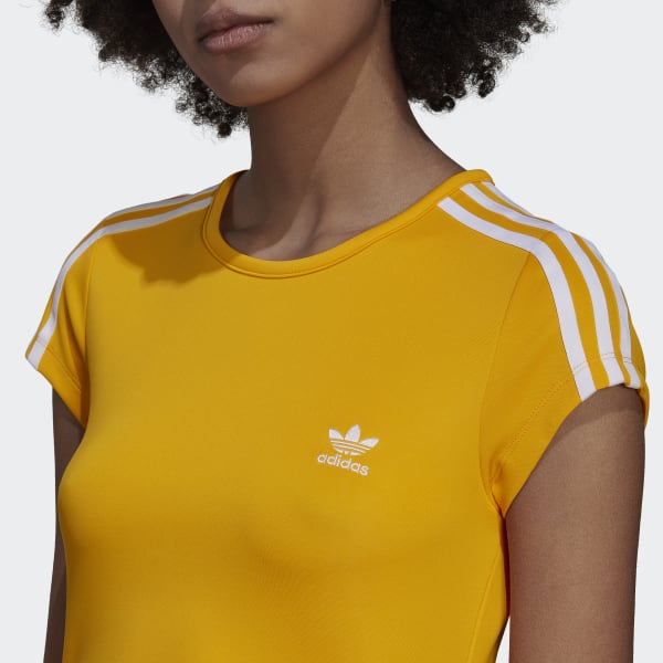 Amarelo Camiseta Adicolor Classics 3-Stripes DL768