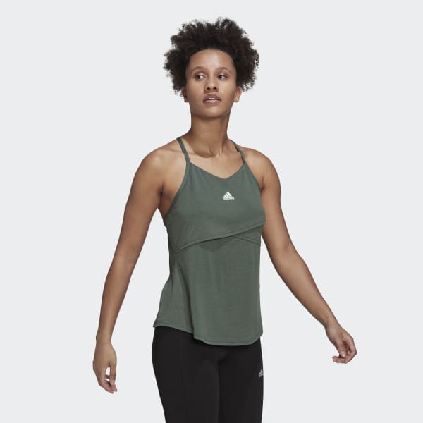 zelená Tílko AEROREADY Studio Crossback Slim P3589