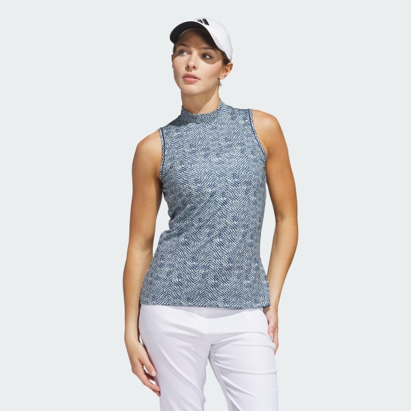 adidas Ultimate365 Mock Polo Shirt - Blue | Free Shipping