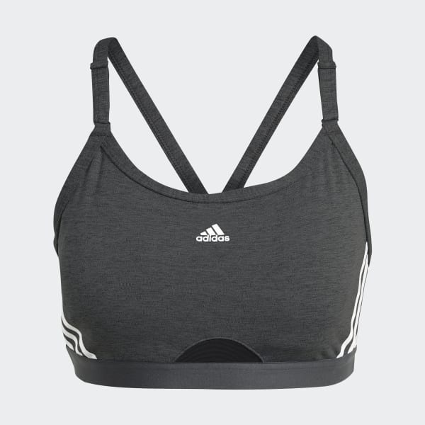 Grijs adidas Aeroreact Training Light-Support 3-Stripes Beha