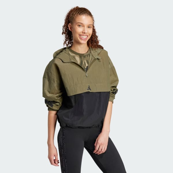 Green Future Icons 3-Stripes Windbreaker