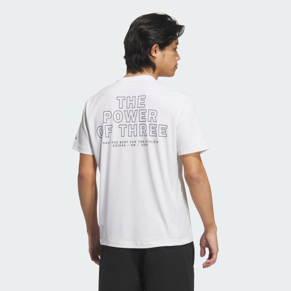 ホワイト アディダスアダプテーション レギュラーフィット 半袖Tシャツ