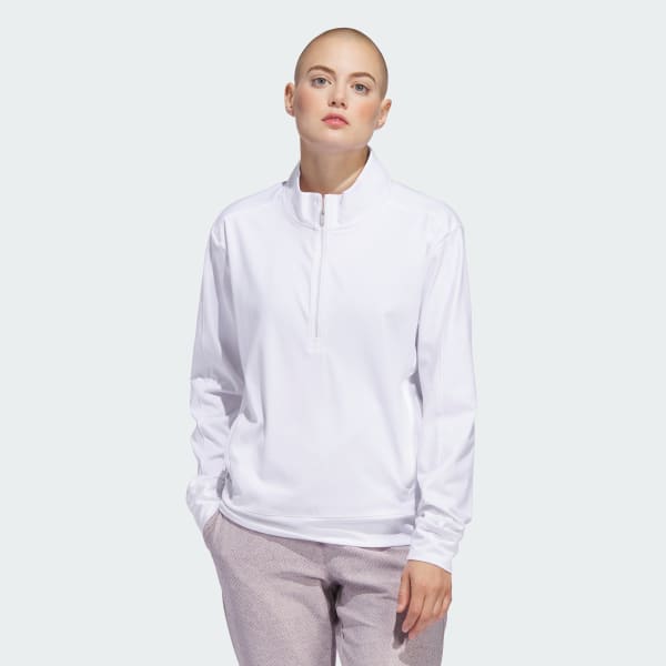 adidas Ultimate365 Half-Zip Layering Top - White | Women's Golf 