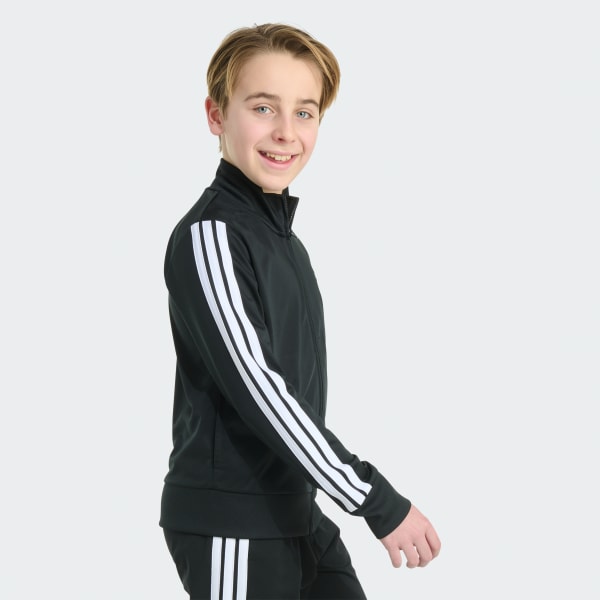 Black Long Sleeve Full-Zip Essential Tricot Jacket
