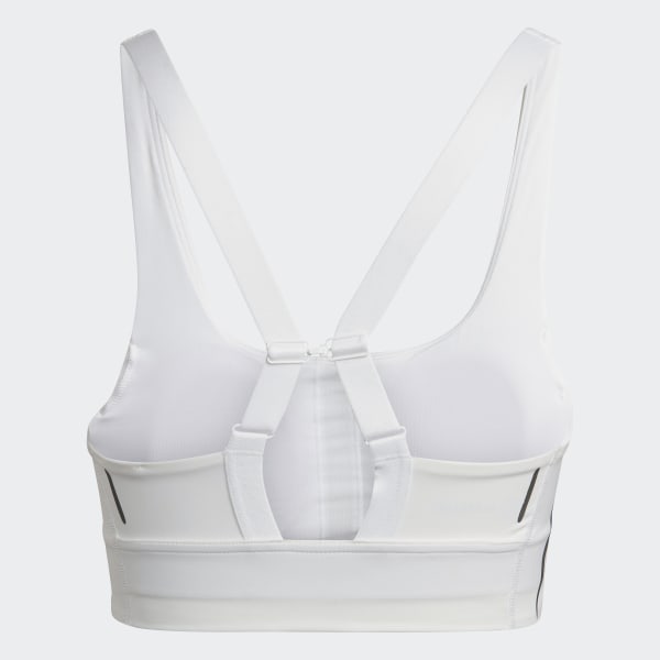 Blanco Top Deportivo HIIT Powerimpact Luxe Training Soporte Medio