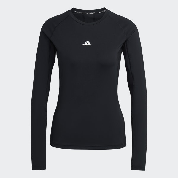 Negro Top Manga Larga de Entrenamiento Techfit KGK66