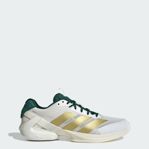 White Adizero Ubersonic 5 Tennis Shoes
