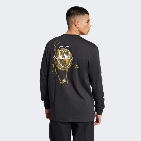 Black Juventus Long Sleeve Graphic T-Shirt