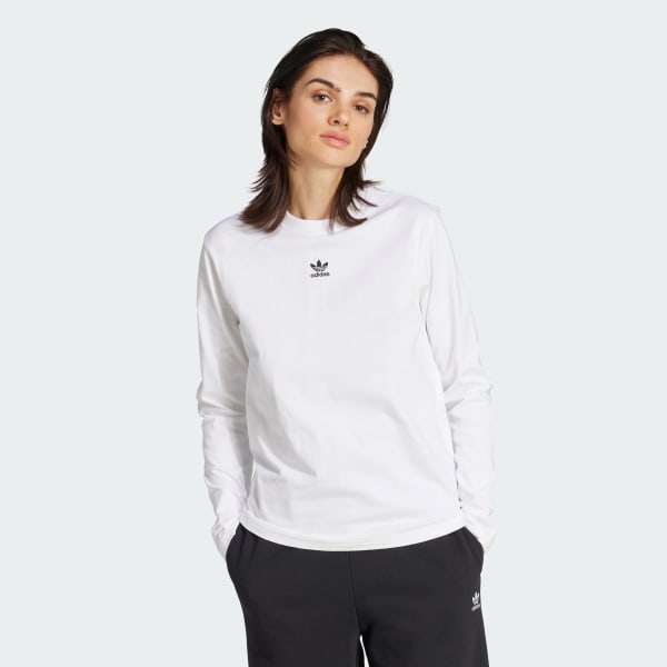 Hvit Essentials Long Sleeve T-skjorte