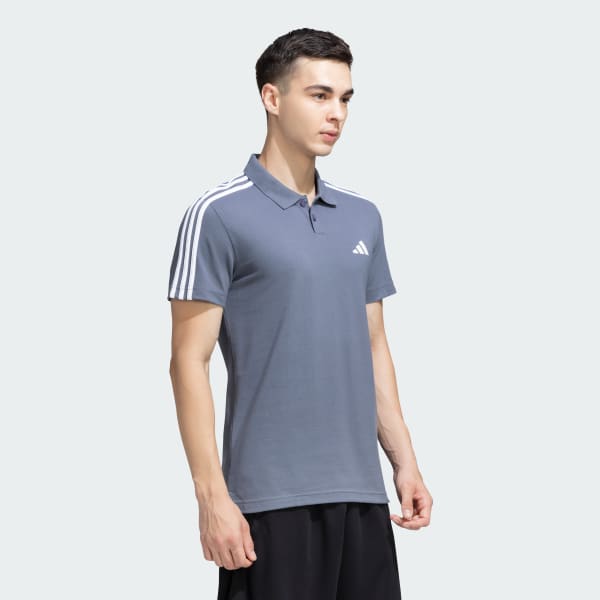 Black 3-Stripes Polo Tee