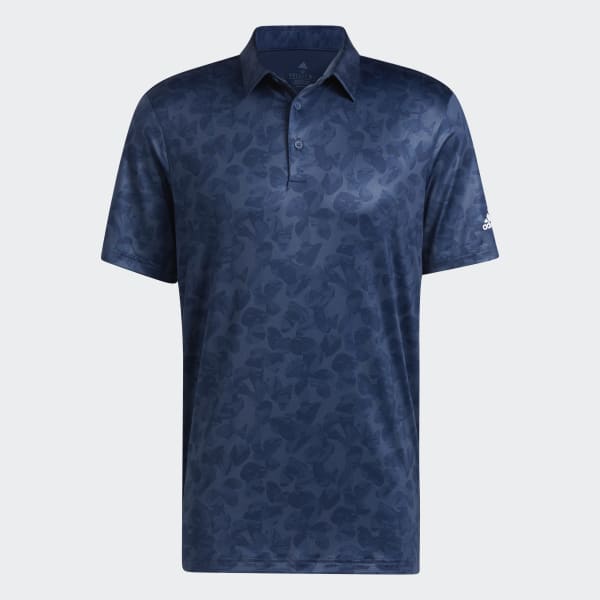 Blauw Prisma-Print Poloshirt ZR010