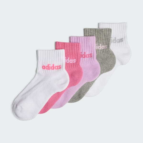 bílá Ponožky Linear Ankle Kids - 5 párů