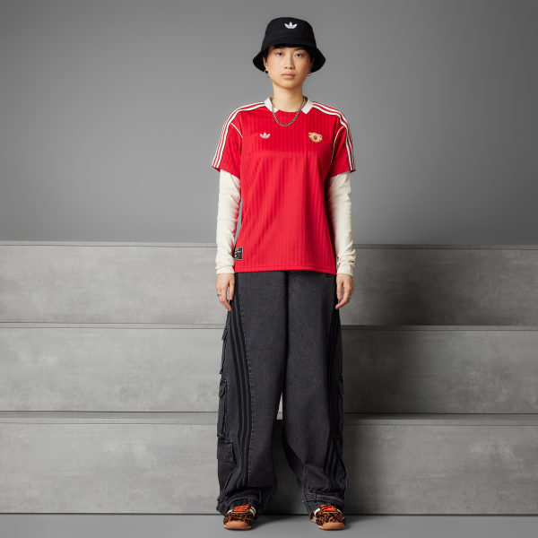 Vermelho Camisola Terrace Icons do Manchester United (Unissexo)