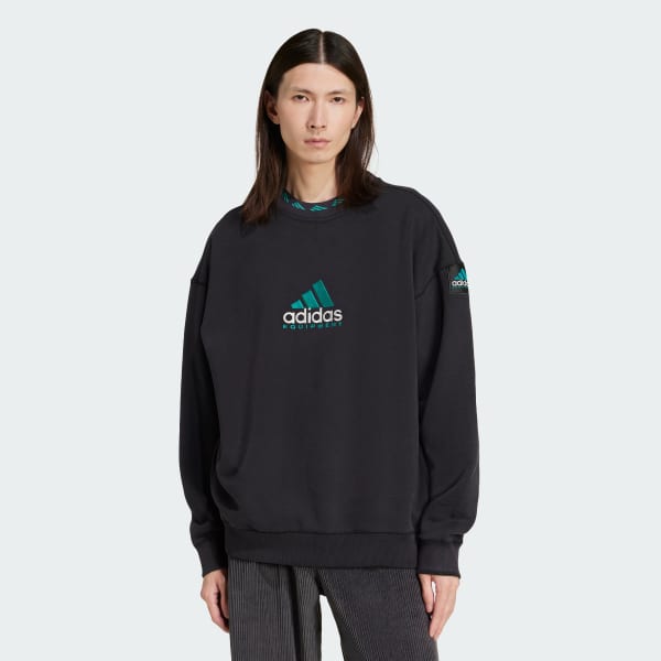 Black EQT Wash Crewneck Sweatshirt