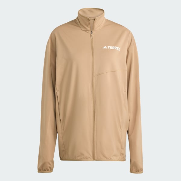 adidas Terrex Multi CLIMAWARM Full-Zip Tech Fleece Jacket - Brown