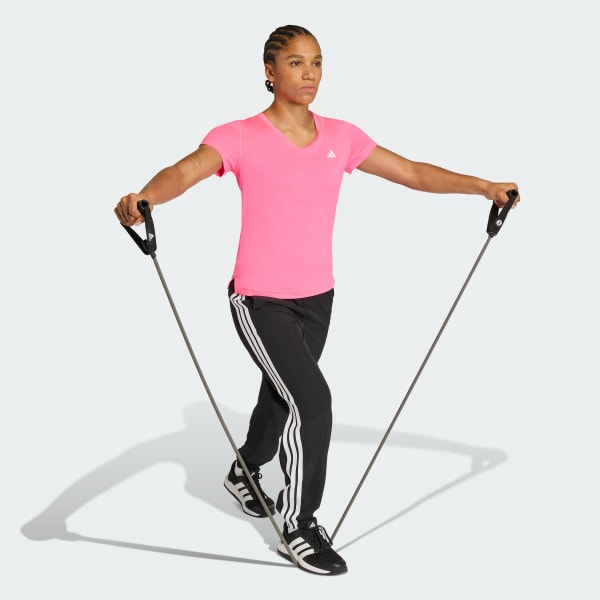 Pink Workout Essentials V-Neck T-Shirt