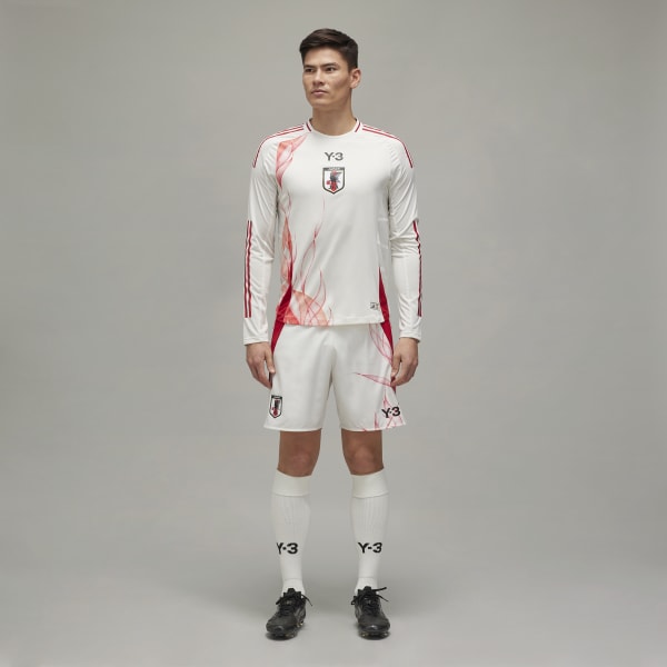 正規品　Y-3 サッカー日本代表 シャツ ホワイト/レッド　アウェイ サッカー日本代表 2024 アウェイ レプリカ ユニフォーム Y-3│Y