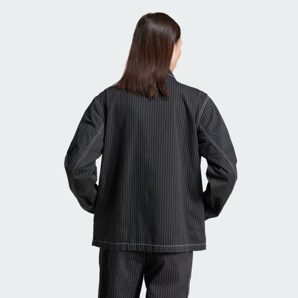 สีดำ เสื้อโค้ชแจ็คเก็ตผ้าไนลอน Wabash