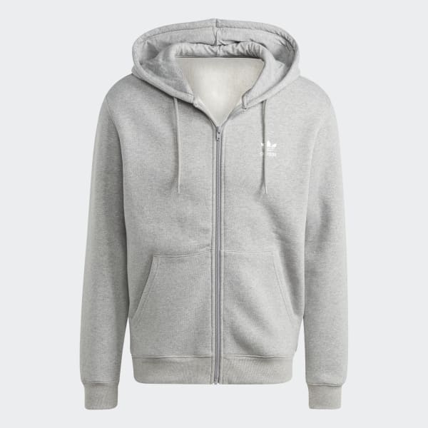 Gris Sudadera con Gorro Trifolio Essentials Cierre Frontal